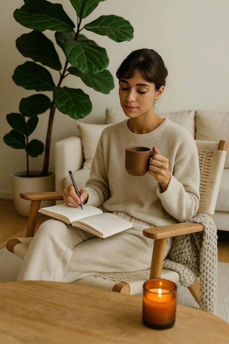 Journaling reminder encouraging daily self-reflection